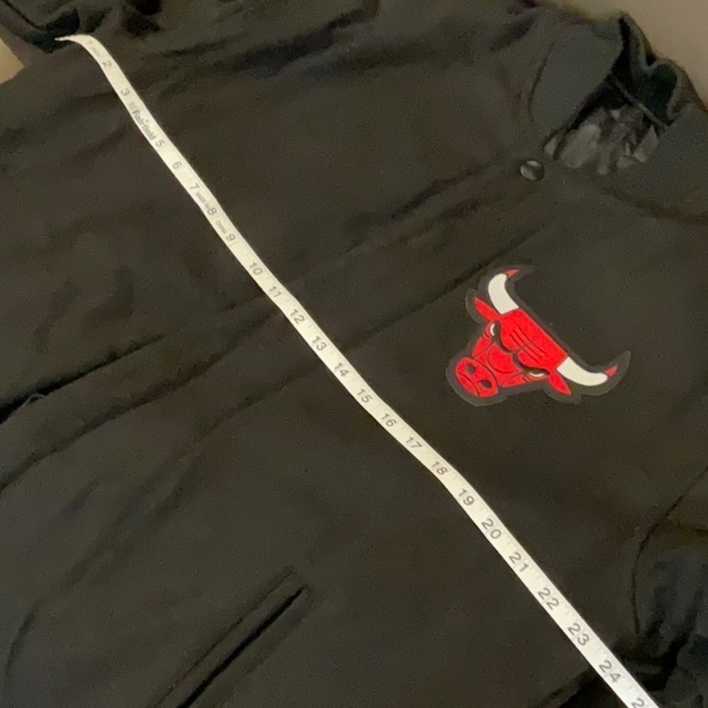 Chicago Bulls JH Design Reversible Embroidered Wool Full-Snap Jacket - Black - Picture 8 of 8